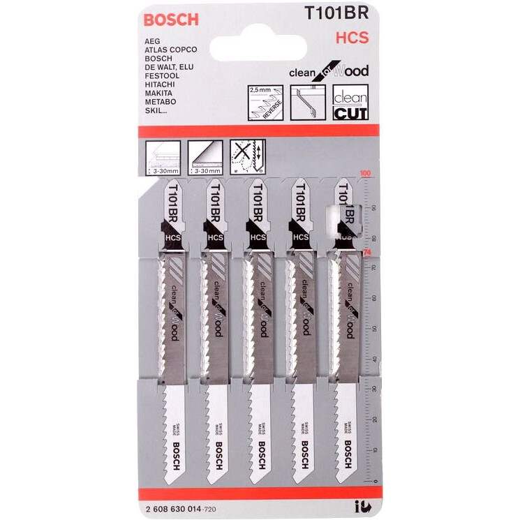 Полотно для лобзика Bosch T101BR HCS - 2608630014
