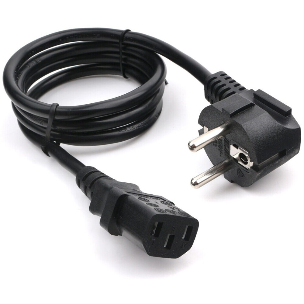 Кабель питания Schuko - C13, 1м, Gembird PC-186-1-1M