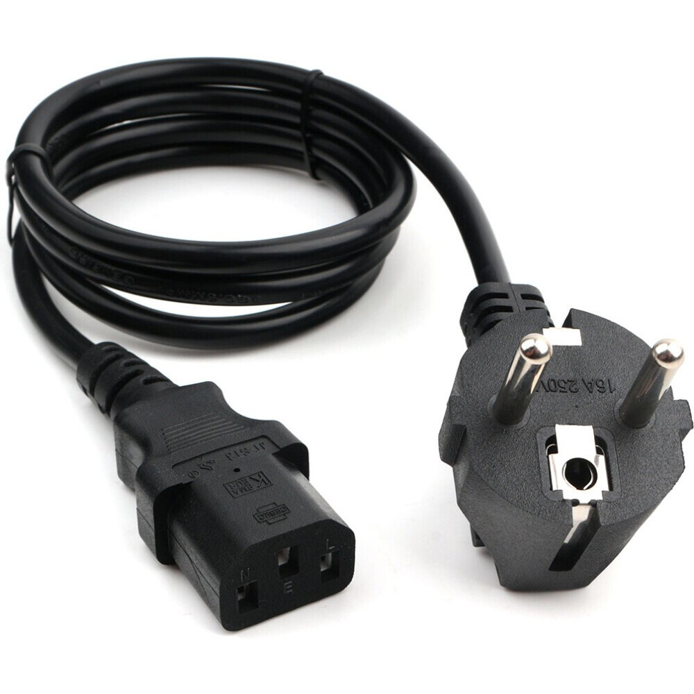 Кабель питания Schuko - C13, 1м, Gembird PC-186-1M