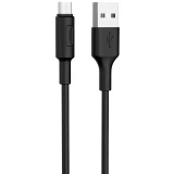 Кабель USB A (M) - microUSB B (M), 1м, HOCO X25 Black (HC-80121) (6957531080121)