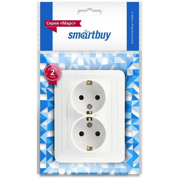 Электрическая розетка SmartBuy Марс SBE-02w-16-S2-Z-c - фото 3