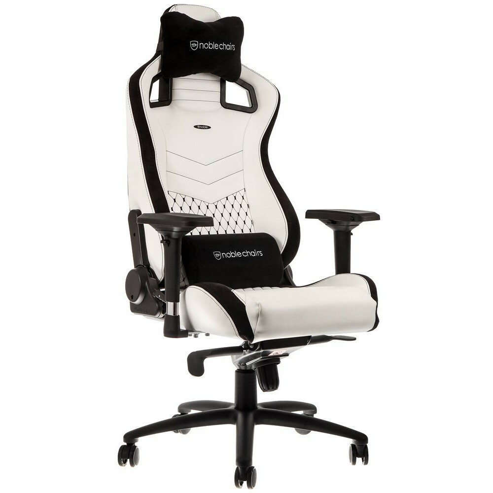 Игровое кресло Noblechairs EPIC PU-Leather White/Black - NBL-PU-WHT-001