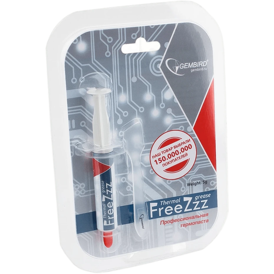 Термопаста Gembird FreeZzz GF-01-5 (5 г) - фото 2