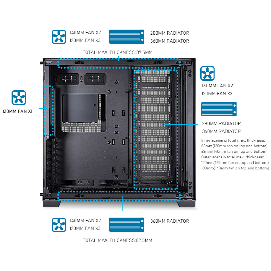 Корпус Lian Li O11 Dynamic Evo White - G99.O11DEW.00 - фото 10