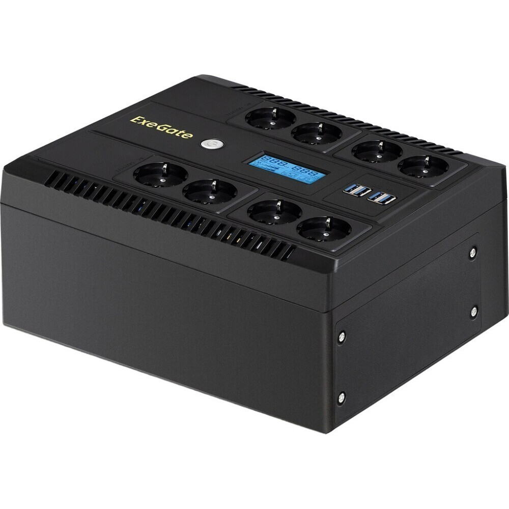 ИБП ExeGate NEO Smart LHB-1000.LCD.AVR.8SH.CH.USB