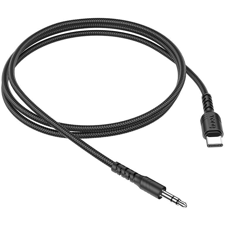 Кабель USB Type-C - 3.5 Jack, 1м, HOCO UPA17 Black - 6931474751690