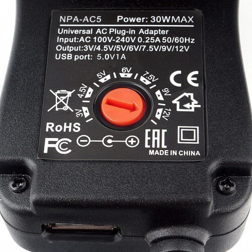 Адаптер питания Gembird NPA-AC5 - фото 3