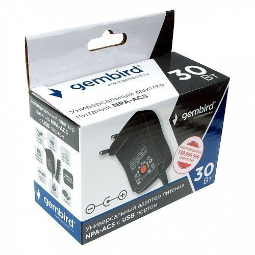 Адаптер питания Gembird NPA-AC5 - фото 4