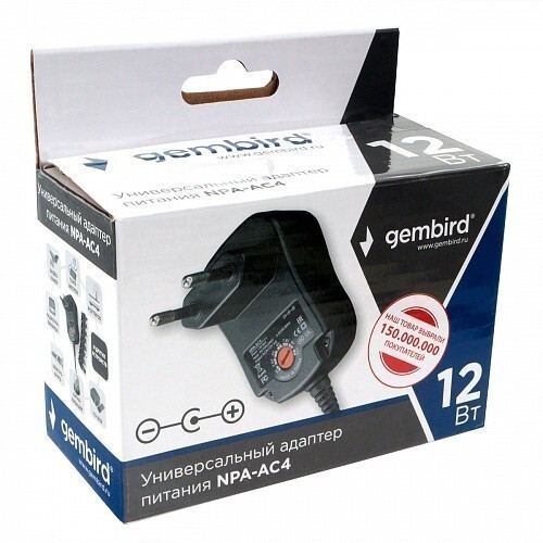Адаптер питания Gembird NPA-AC4 - фото 4