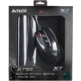 Мышь + коврик A4Tech X-7120 Black (X-710BK+X7-200MP)