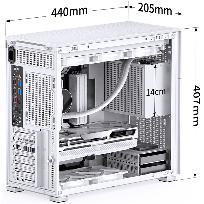 Корпус Jonsbo D41 MESH White - фото 10