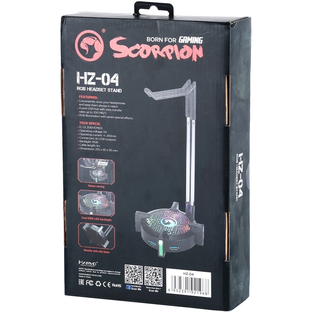 Подставка для наушников MARVO HZ-04 - MR34 - фото 3