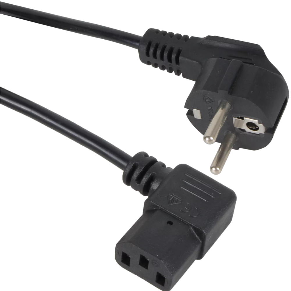 Кабель питания Schuko - C13, 1.8м, VCOM CE021R-CU0.75-1.8M