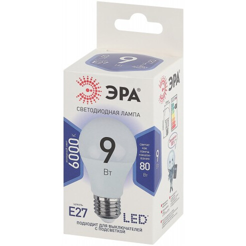Светодиодная лампочка ЭРА A60-9W-860-E27 (9 Вт, E27) - Б0032248 - фото 3
