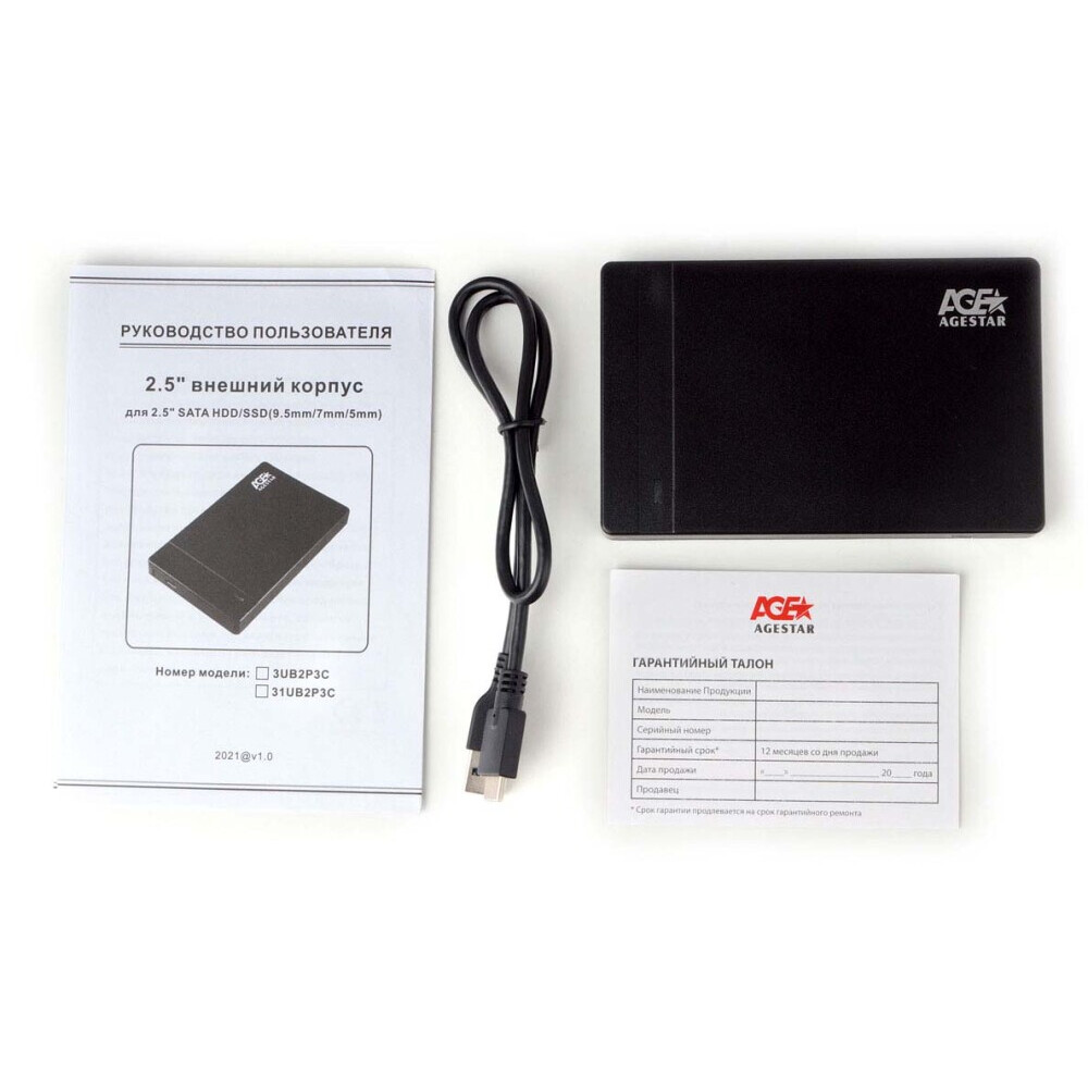 Внешний корпус для HDD AgeStar 3UB2P3C Black - фото 4