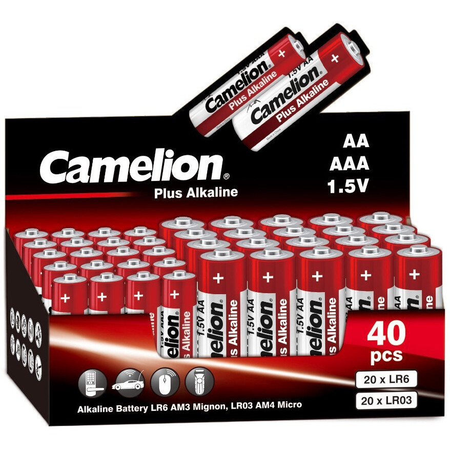 Батарейка Camelion 20LR6+20LR03-CB (AA, 20 шт. + AAA, 20 шт.)