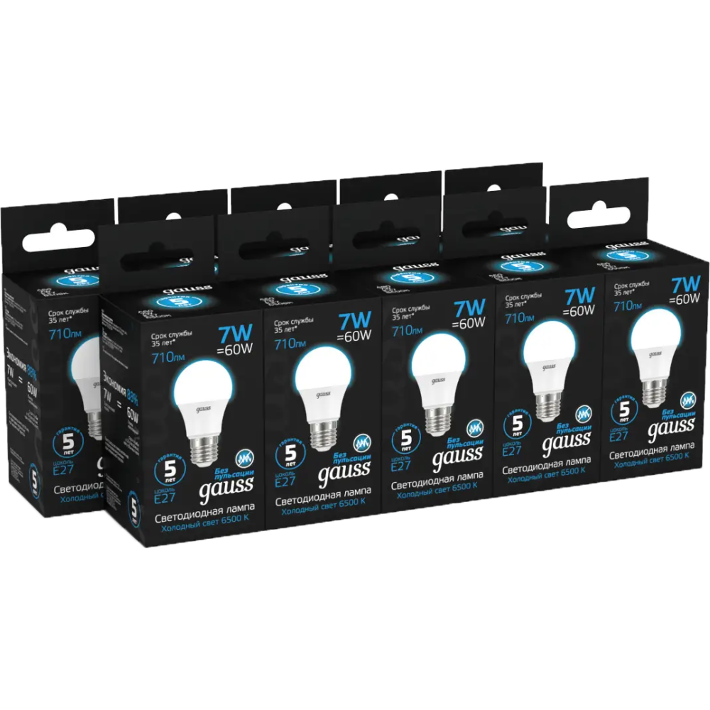 Светодиодная лампочка Gauss 102502307 (7 Вт, E27) 10 шт.