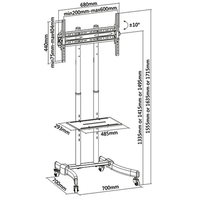 Мобильная стойка FIX T1030T - фото 2