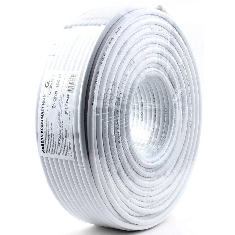 Коаксиальный кабель Cablexpert RG-6U-CS-1, 100м - фото 2
