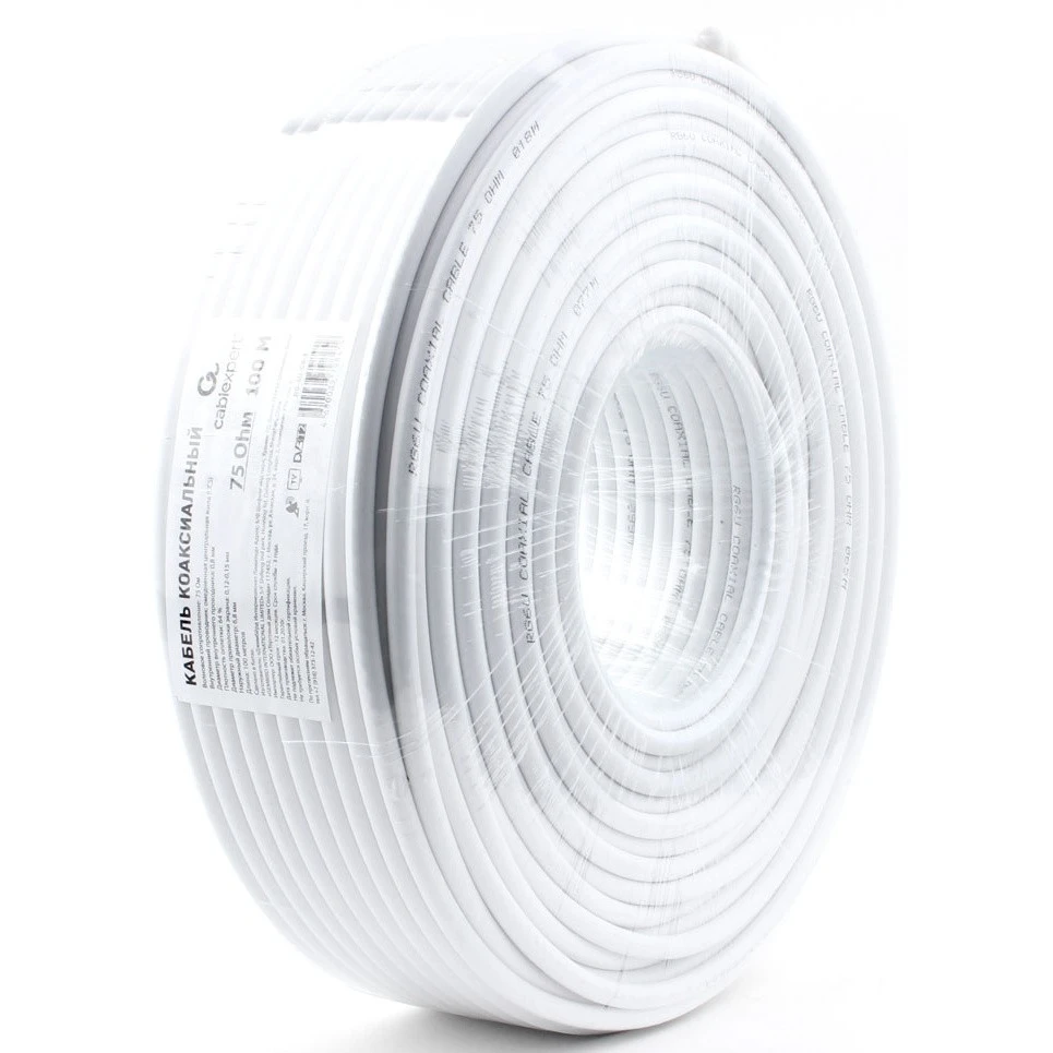 Коаксиальный кабель Cablexpert RG-6U-CS-2, 100м - фото 2