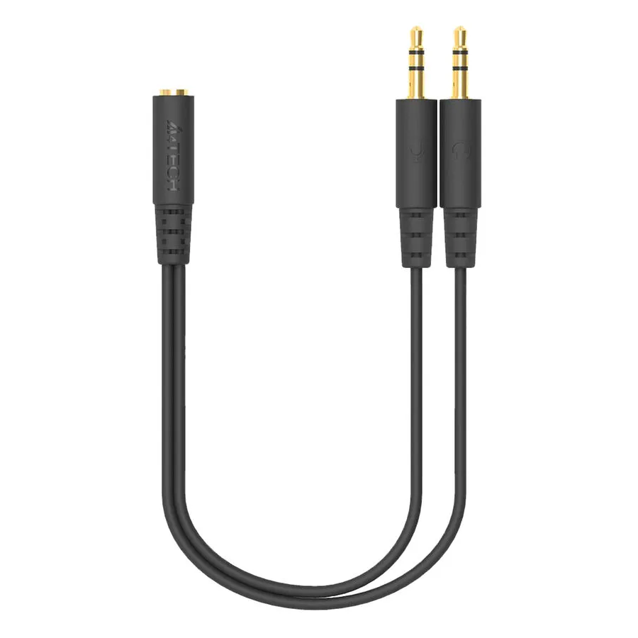 Разветвитель 3.5 Jack (F) - 2x 3.5 Jack (M), 0.2м, A4Tech AD-4P