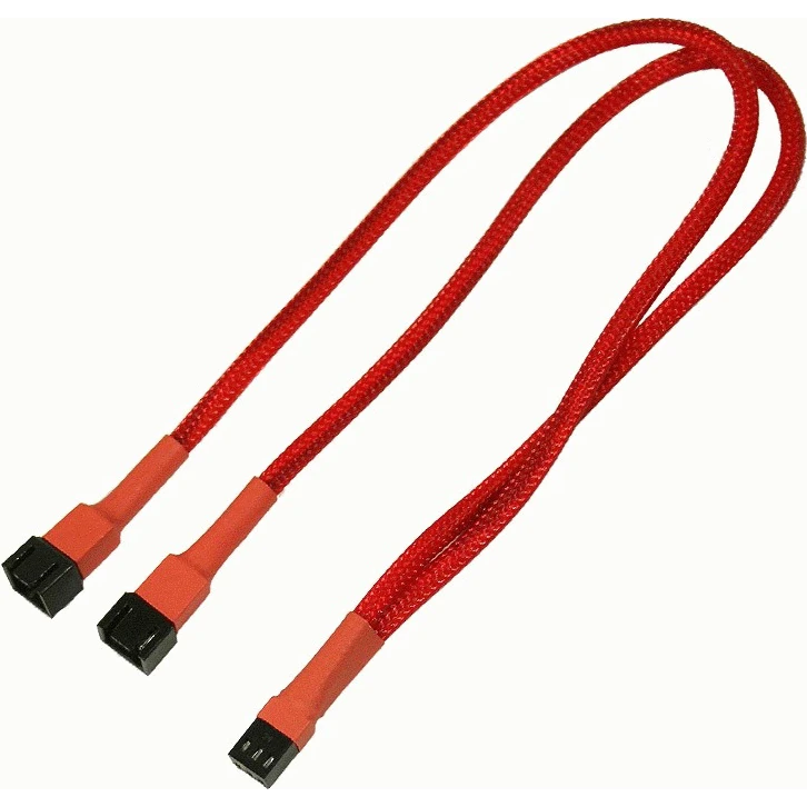Разветвитель 3-pin - 2x 3-pin, Nanoxia NX3PY30R Red