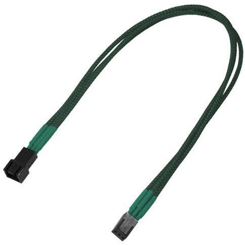 Кабель удлинительный 3-pin - 3-pin, 0.3м, Nanoxia NX3PV3EG Green