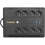 ИБП ExeGate NEO NNB-1000.LED.AVR.8SH.CH (EX293855RUS)