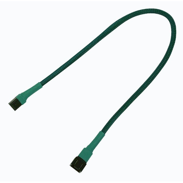 Кабель удлинительный 3-pin - 3-pin, 0.6м, Nanoxia NX3PV60G Green