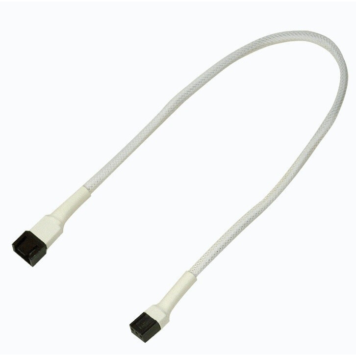 Кабель удлинительный 3-pin - 3-pin, 0.6м, Nanoxia NX3PV60W White