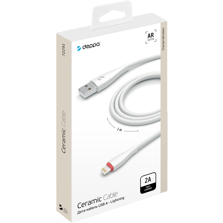 Кабель USB - Lightning, 1м, Deppa 72291 - фото 2