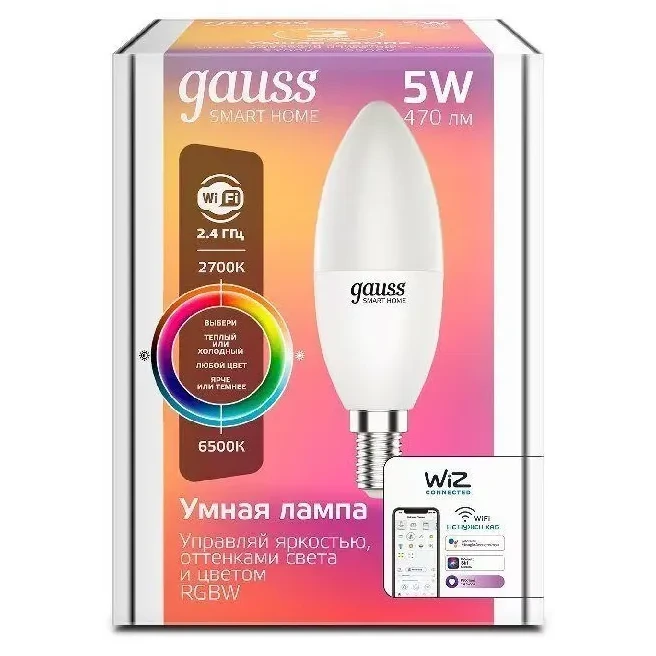 Умная лампочка Gauss Smart Home E14 5W (1190112) - фото 2