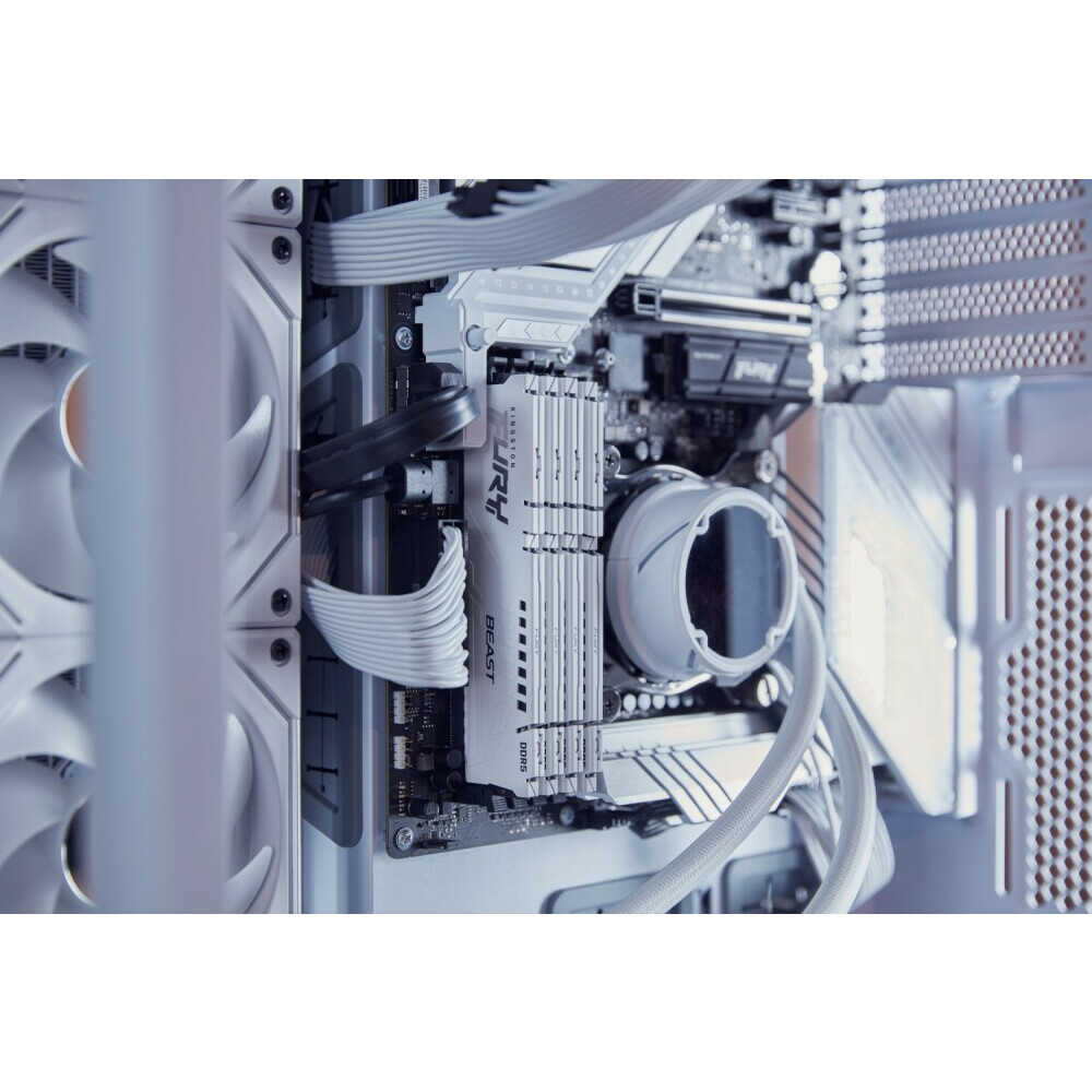 Оперативная память 32Gb DDR5 5600MHz Kingston Fury Beast White (KF556C36BWE-32) - фото 4