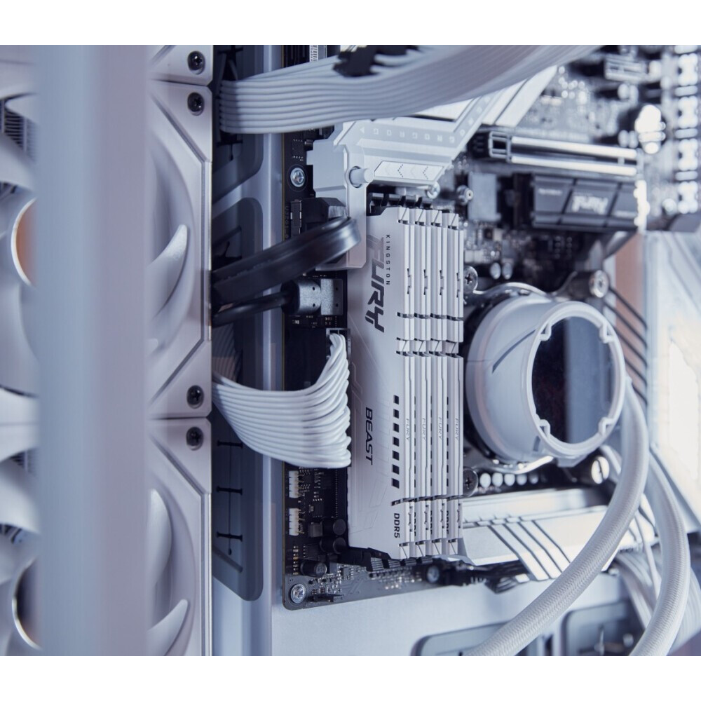 Оперативная память 32Gb DDR5 5200MHz Kingston Fury Beast White (KF552C36BWEK2-32) (2x16Gb KIT) - фото 4