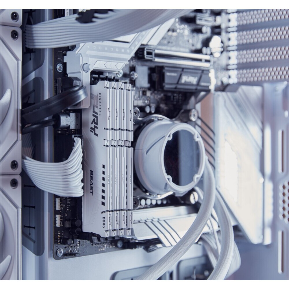 Оперативная память 64Gb DDR5 6000MHz Kingston Fury Beast White (KF560C36BWEK2-64) (2x32Gb KIT) - фото 3