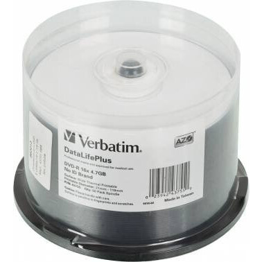 Диск DVD-R Verbatim 4.7Gb 16x Printable (50 шт.) (43755)