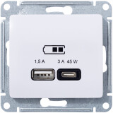 Розетка USB Schneider Electric Glossa GSL000129