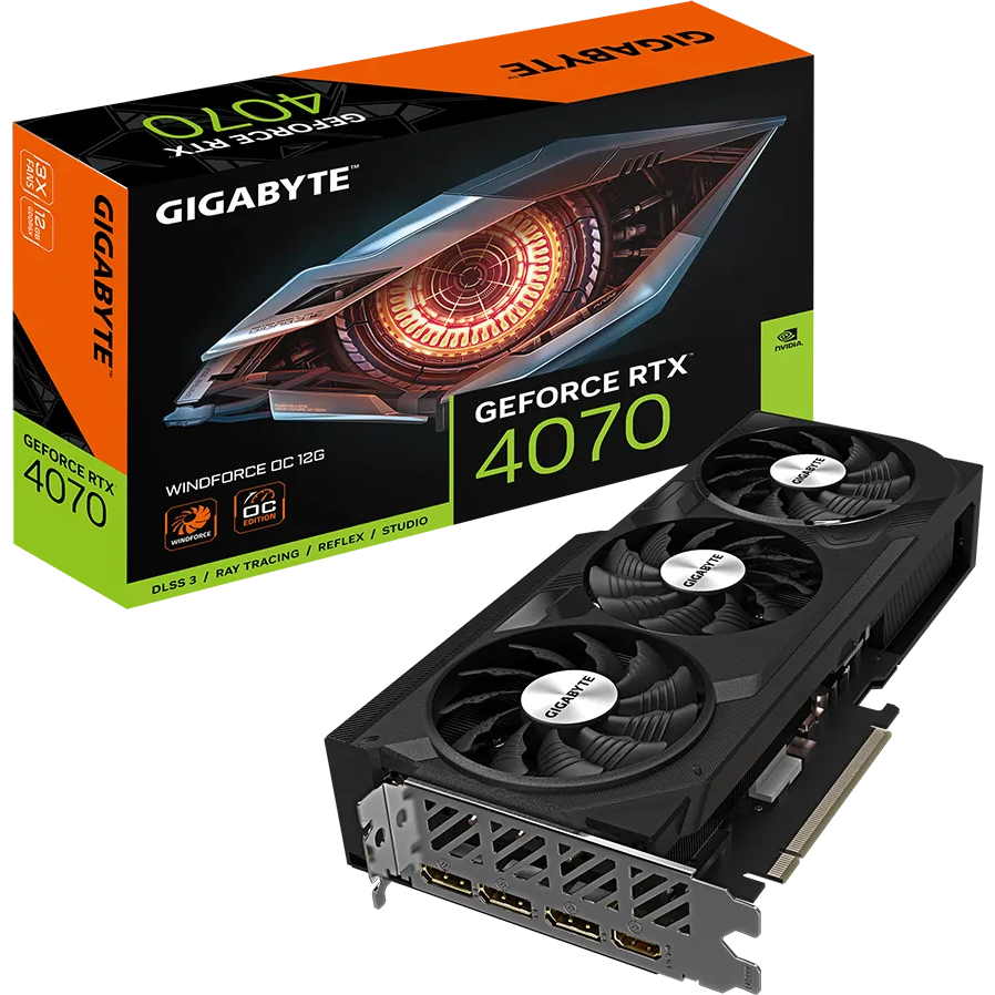 Видеокарта NVIDIA GeForce RTX 4070 Gigabyte 12Gb (GV-N4070WF3OC-12GD) - фото 8
