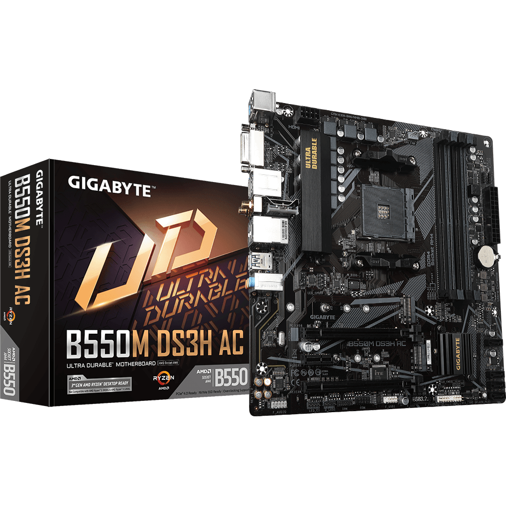 Материнская плата Gigabyte B550M DS3H AC (rev. 1.0/1.1/1.2/1.3) - B550M DS3H AC (1.0/1.1/1.2/1.3) - фото 5