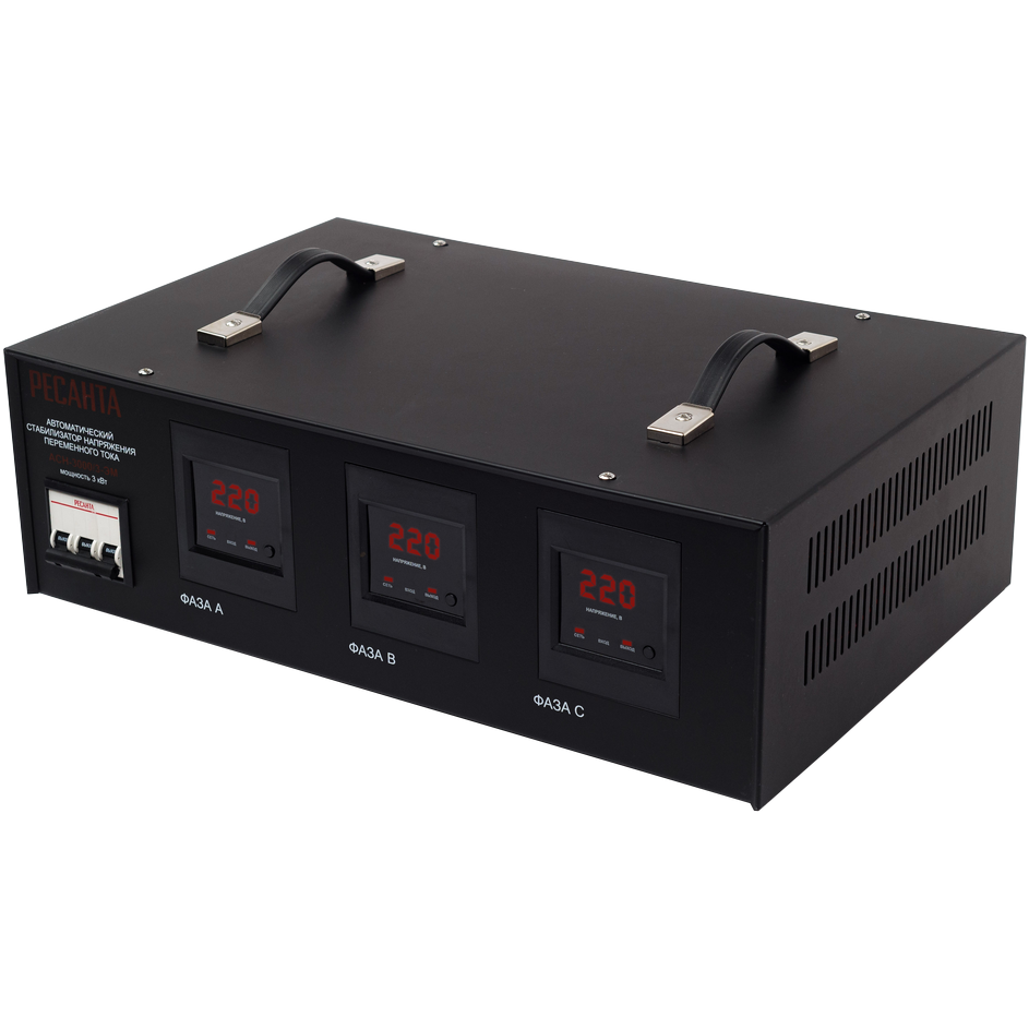 Стабилизатор напряжения Ресанта АСН-3000/3 - 63/4/1