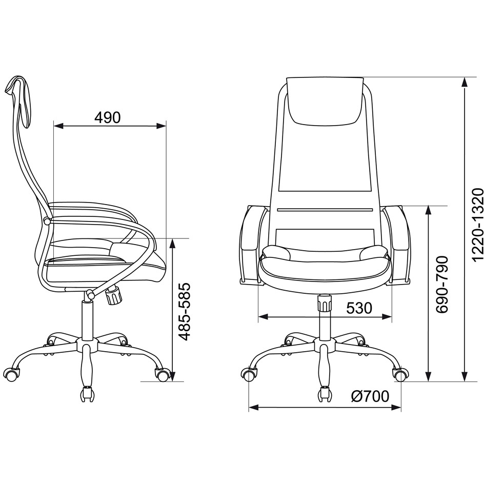 Офисное кресло Бюрократ CH-608SL/BLACK - 1141495 - фото 6