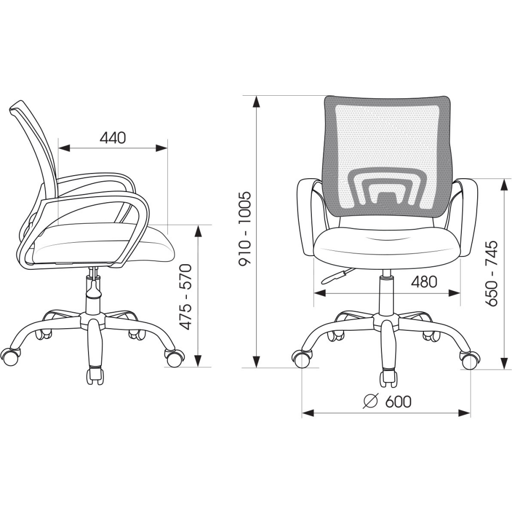 Офисное кресло Бюрократ CH-695NLTSL Black - CH-695NLTSL/BLACK - фото 5