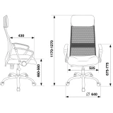 Офисное кресло Бюрократ KB-6N/SL/DG/TW-12