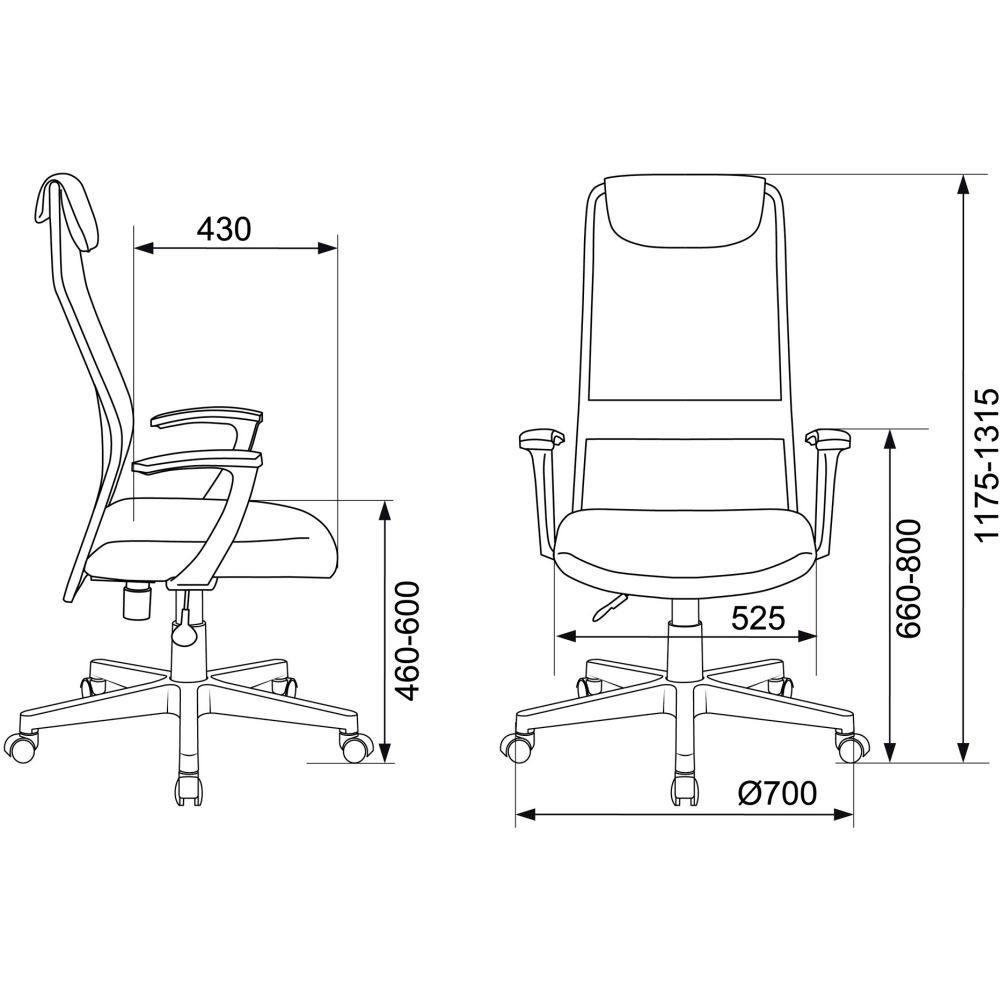 Офисное кресло Бюрократ KB-8/DG/TW-12 - фото 5
