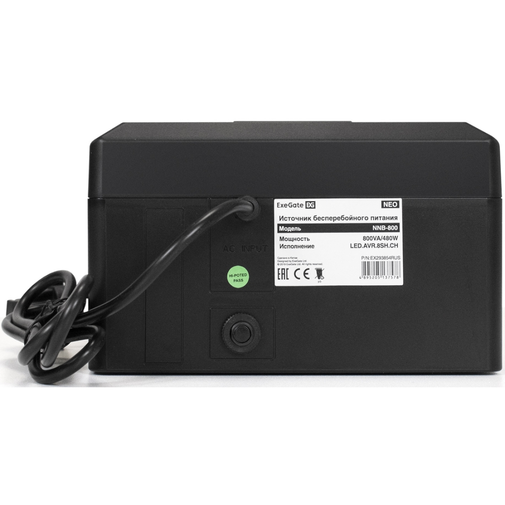 ИБП ExeGate NEO NNB-800.LED.AVR.8SH.CH - EX293854RUS - фото 3
