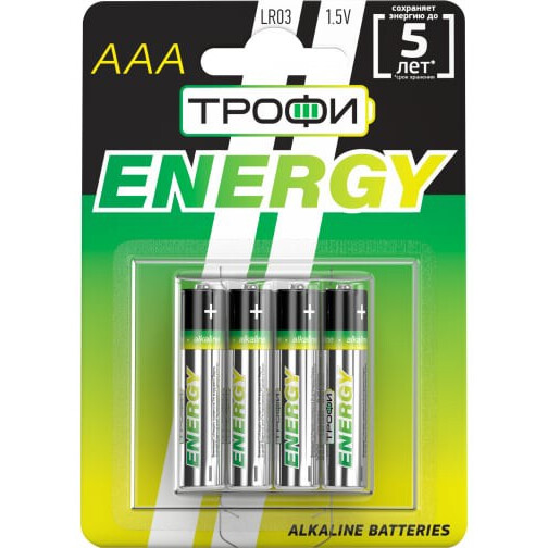 Батарейка Трофи Eco (AAA, 4 шт.) - Б0017044