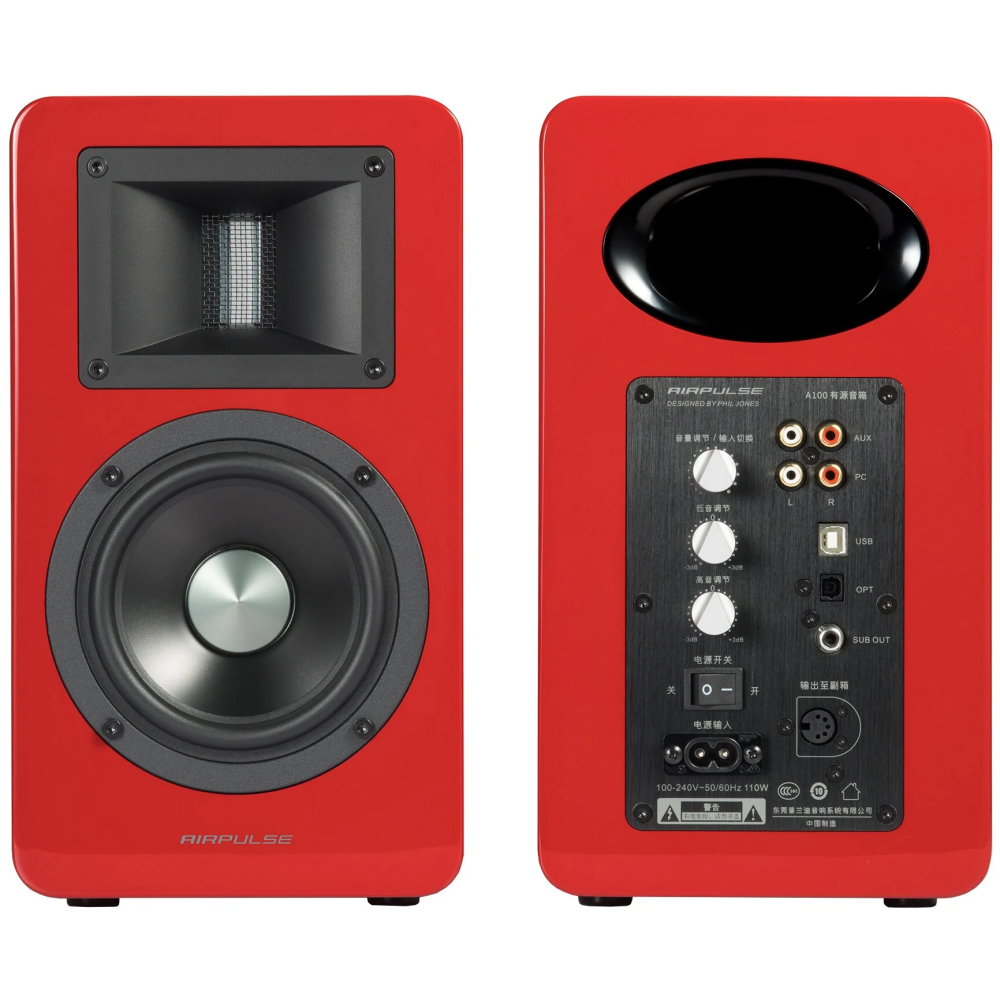 Колонки AirPulse A100 Red - фото 3