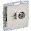 Розетка RJ-45/TV IEK BRITE BR-AK20-1-K10
