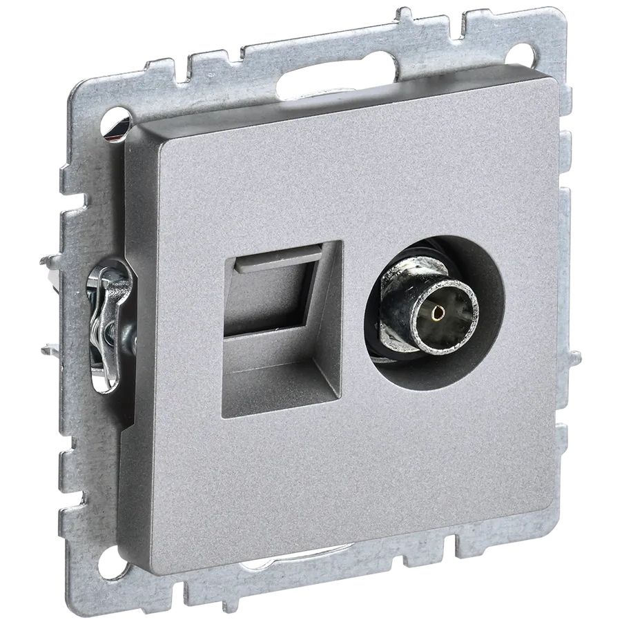 Розетка RJ-45/TV IEK BR-AK20-1-K47