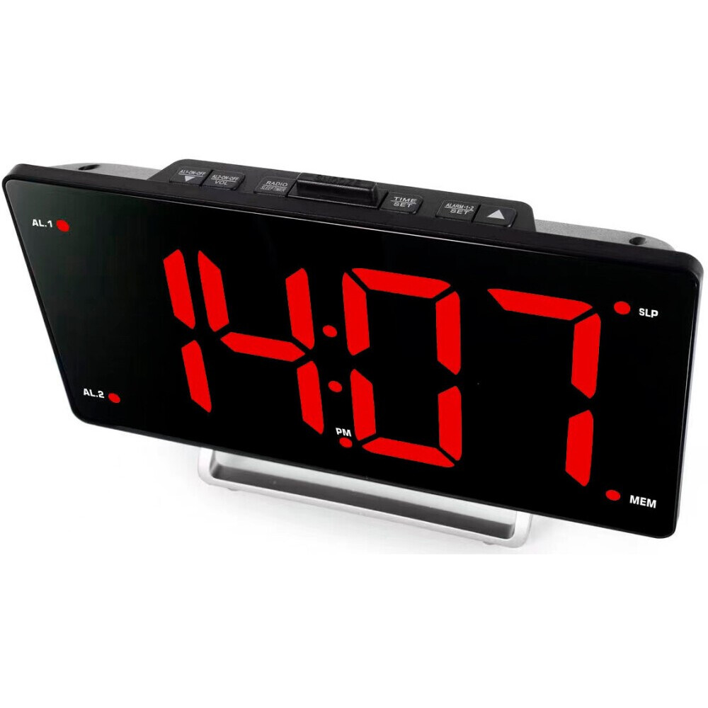 Радиобудильник Hyundai H-RCL246 Black/Red - фото 2